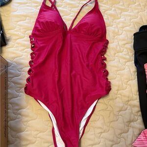 Stylish Pink Kids One Piece Swimsuit